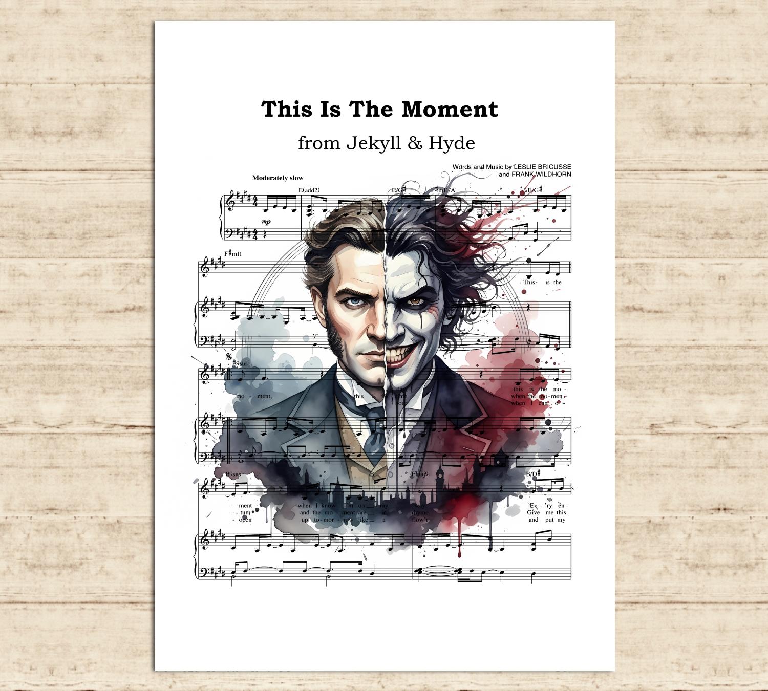 Jekyll and Hyde Poster Musical Print This is the Moment Music