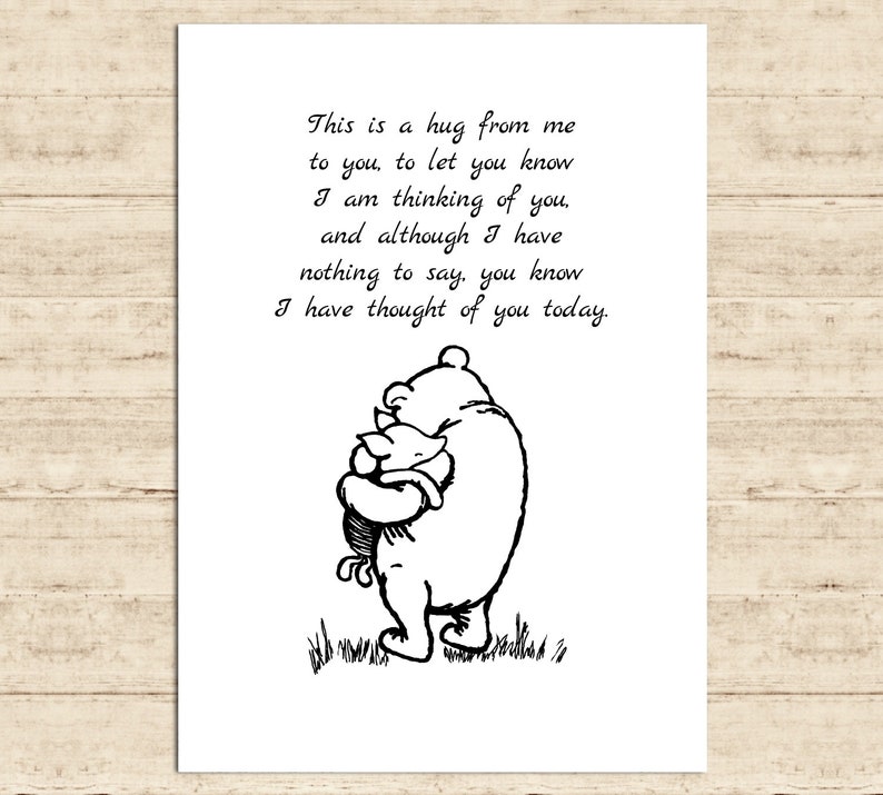 This is a Hug From Me to You, to Let You Know I Am Thinking of You, And ...