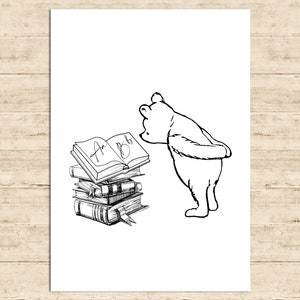 Winnie the Pooh Poster Classic Vintage Printable Nursery Print Gift Baby Room Art Wall Decor Instant Digital Download