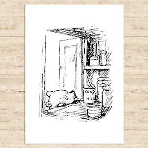 Winnie the Pooh Poster Classic Vintage Printable Nursery Print Gift Baby Room Art Wall Decor Instant Digital Download