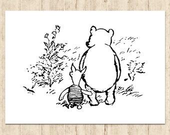 本を読んでいるくまのプーさん くまのプーさん ポスター カラー