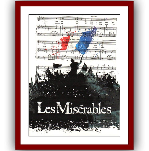 Les Miserables Poster 2 Watercolor Musical Print School Etsy