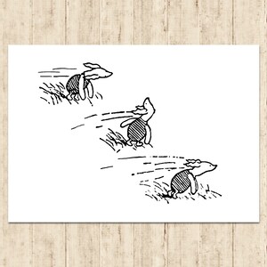 Piglet Winnie the Pooh Poster Classic Vintage Printable Nursery Print Gift Baby Room Art Wall Decor Instant Digital Download