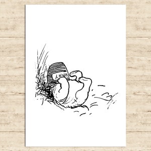 Winnie the Pooh Poster Classic Vintage Printable Nursery Print Gift Baby Room Art Wall Decor Instant Digital Download