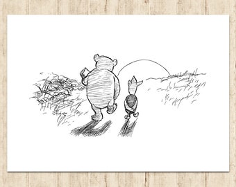 くまのプーさんとピグレット くまのプーさんのポスター カラー