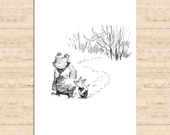 くまのプーさんとピグレット くまのプーさんのポスター カラー