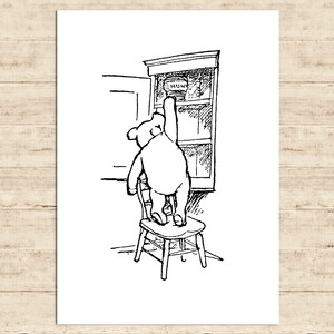 Winnie the Pooh Poster Classic Vintage Printable Nursery Print Gift Baby Room Art Wall Decor Instant Digital Download
