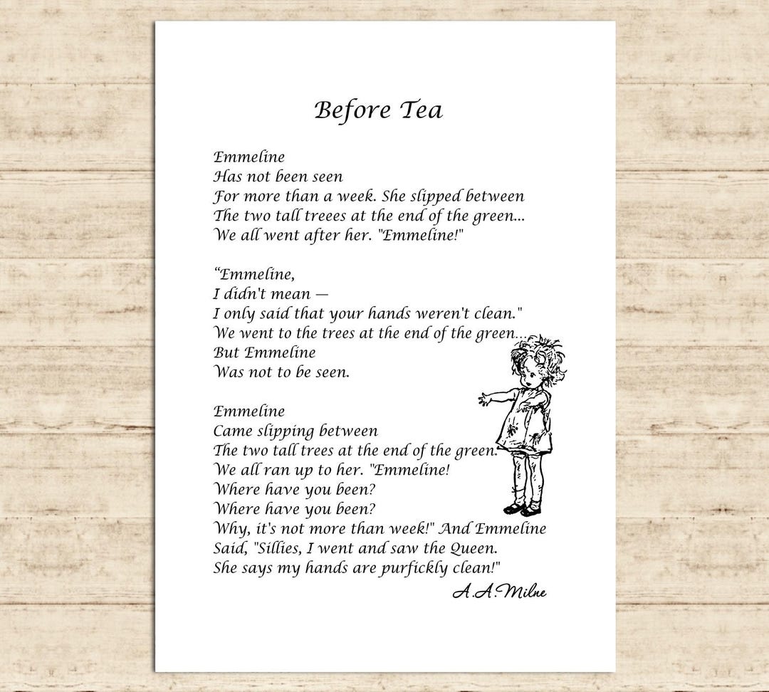 Before Tea A A Milne Poems Vintage Classic Winnie The Pooh Poster before-tea-a-a-milne-poems-vintage-classic-winnie-the-pooh-poster