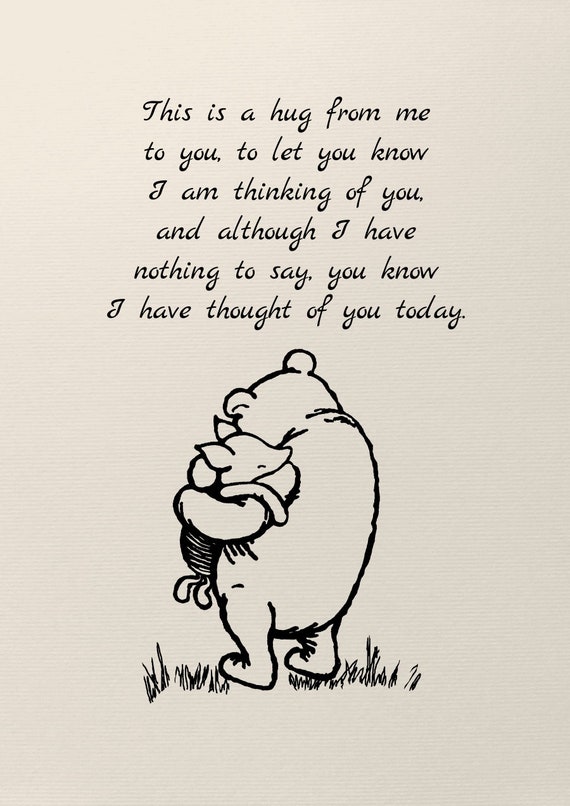 Winnie The Pooh And Piglet Hugging