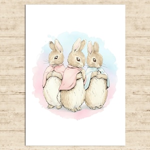 Flopsy Mopsy and Cottontail Prints - Etsy