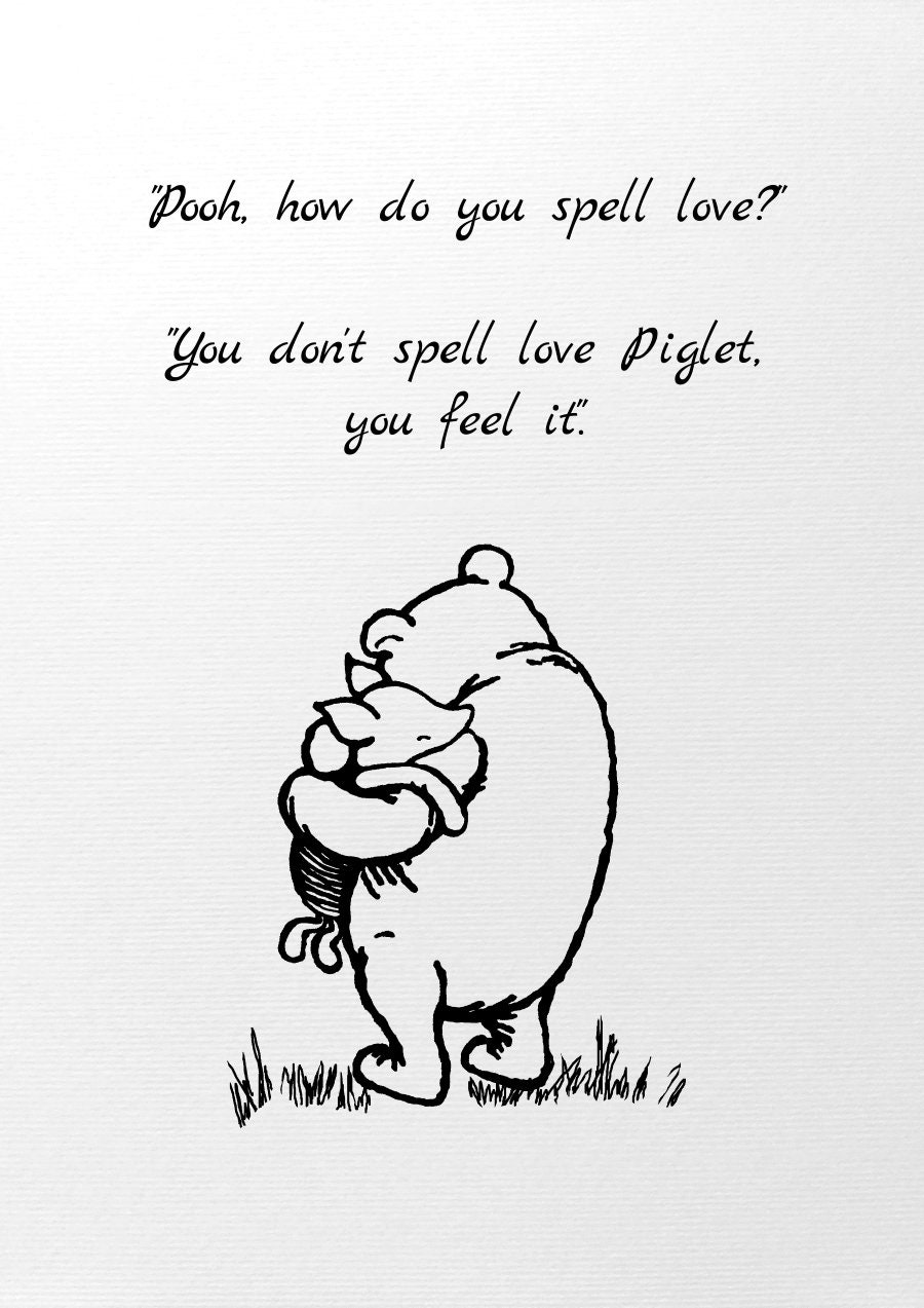 Winnie the Pooh Quote Pooh, How Do You Spell ...winnie the Pooh Print  Vintage Classic Poster Nursery A.a.milne 1032 - Etsy Israel, image size:900x1273