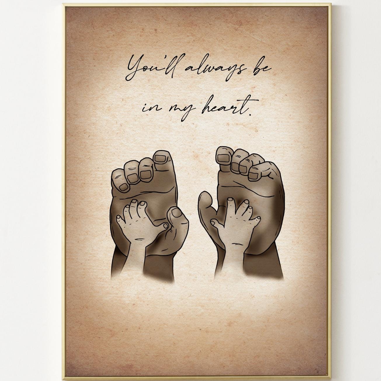 Tarzan and Kala Quote Print You'll always be in my heart ... Tarzan Nursery Poster Kids Wall Art Decor Print 5029
