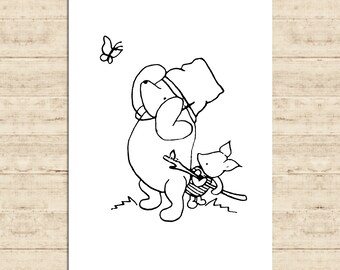 くまのプーさんとピグレット くまのプーさんのポスター カラー