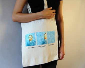 Vincent Van Gogh Goghing Gone Funny Art Meme Cotton Tote Bag 2 Organic Fanatic Gift Tote Gift Eco Friendly