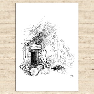 Winnie the Pooh Poster Classic Vintage Printable Nursery Print Gift Baby Room Art Wall Decor Instant Digital Download