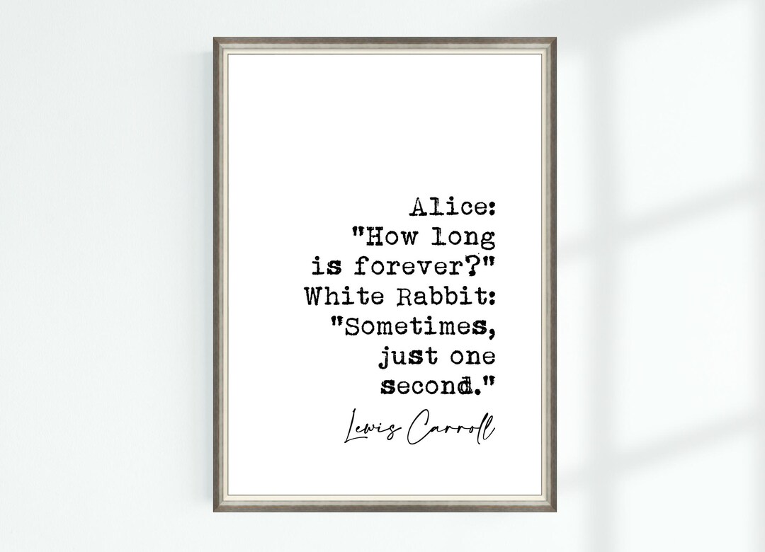 Lewis Carroll Quote Poster Alice in Wonderland Print 