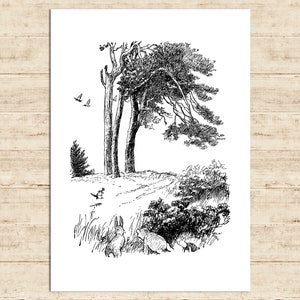 Winnie the Pooh Poster Classic Vintage Printable Nursery Print Gift Baby Room Art Wall Decor Instant Digital Download