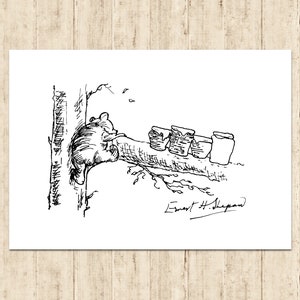 Winnie the Pooh Poster Classic Vintage Printable Nursery Print Gift Baby Room Art Wall Decor Instant Digital Download