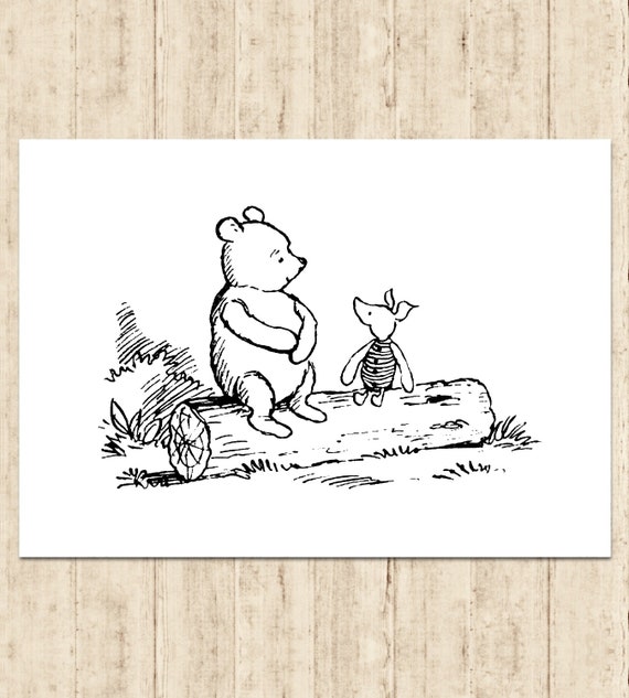 Winnie The Pooh And Piglet Outline