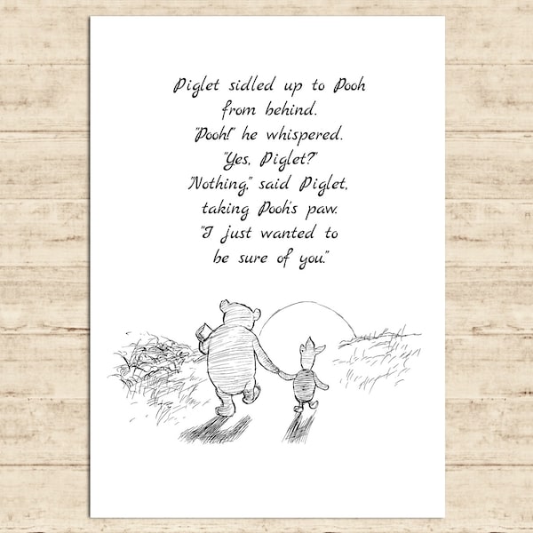 Winnie the Pooh... I Just Wanted to Be Sure of You Etsy