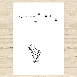 Winnie the Pooh Poster Classic Vintage Printable Nursery Print Gift Baby Room Art Wall Decor Instant Digital Download