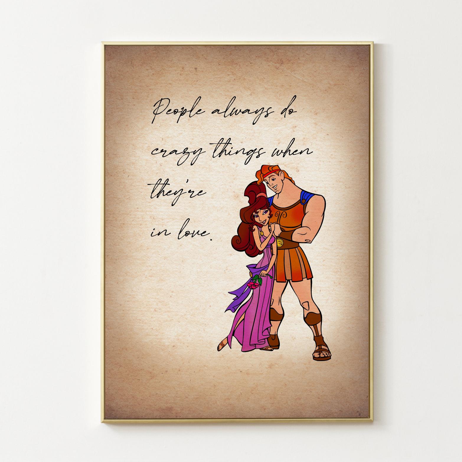 Hercules Poster People Always Do Crazy Things When They're in Love