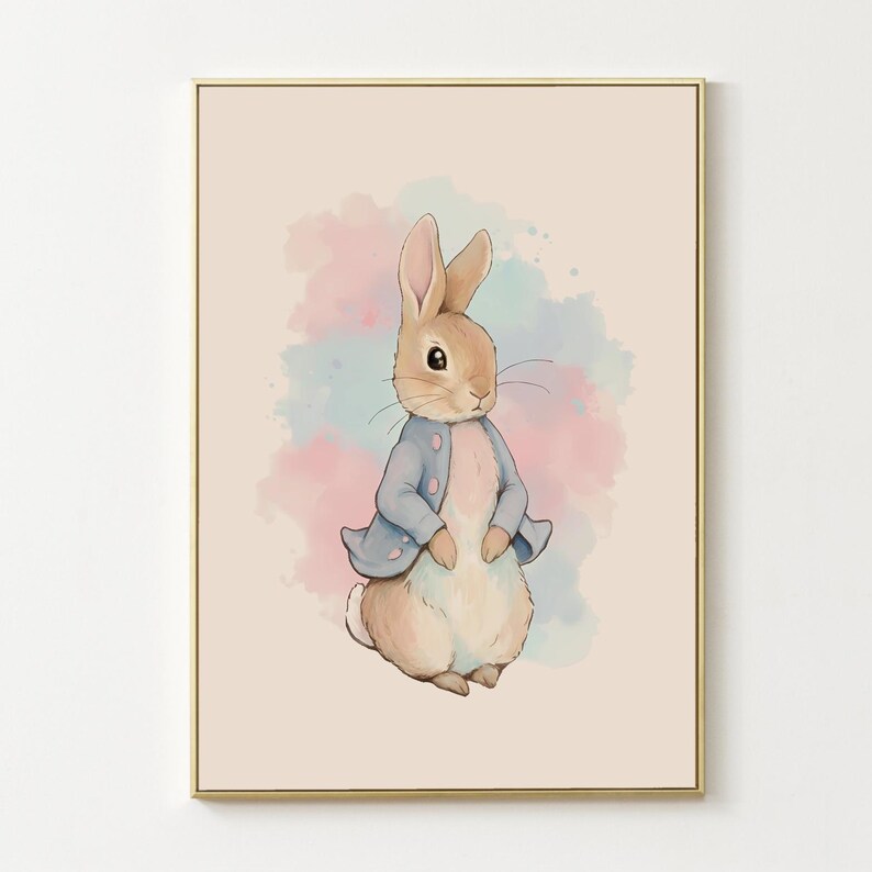 Peter Rabbit Pink R Peter Rabbit Poster Beatrix Potter Character Peter Rabbit Pink-blue ...