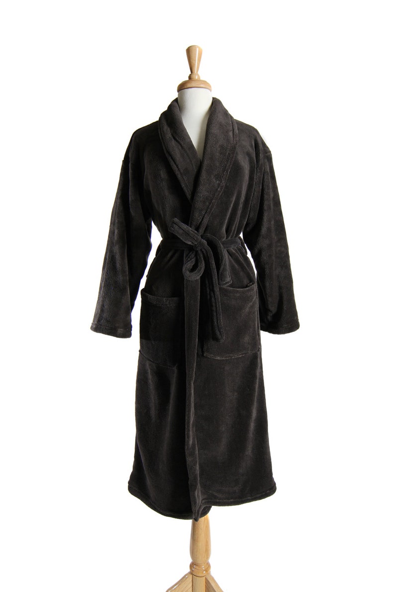 Charcoal Gray His and Hers Bath Robe Mr. and Mrs. Bathrobes Etsy