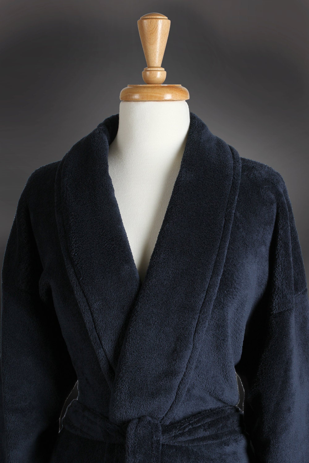 NAVY BLUE Plush Bath Robe Monogrammed His and Hers Robes Etsy