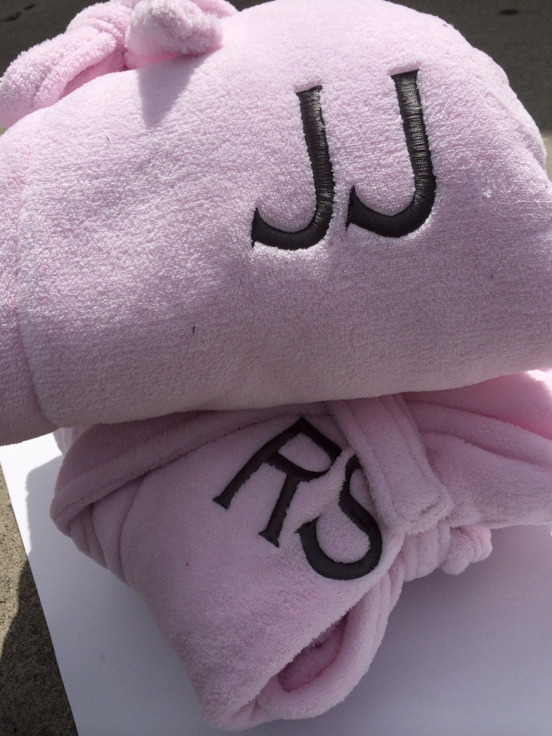 LIGHT PINK Plush Bathrobe Anniversary Gift, Bridal Robe, Bridesmaid