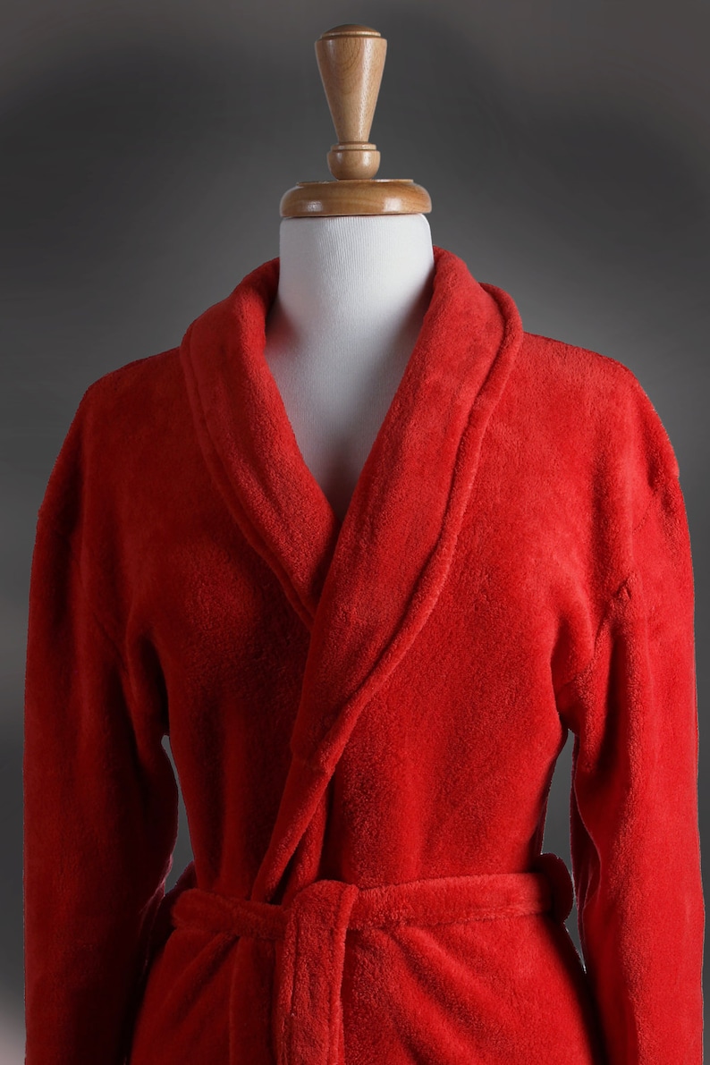 ON SALE RED Bathrobe His and Hers Bathrobes Mr. and Mrs. Etsy