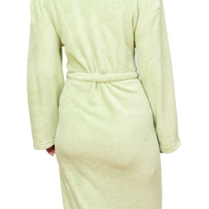 Plush GREEN Womens Spa Bath Robe 100 Thread Colors to Choose From Personalize It Wrapped In A Cloud image 4