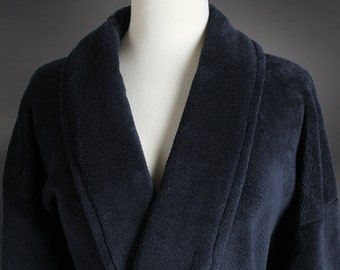 Wrapped In A Cloud NAVY BLUE Plush Spa Robe -Customize It -