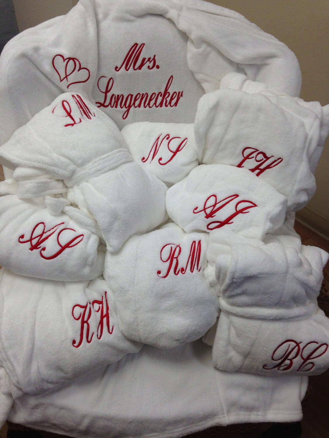 Set of 5 Monogrammed Bathrobes His and Hers Mr. and Mrs. Etsy
