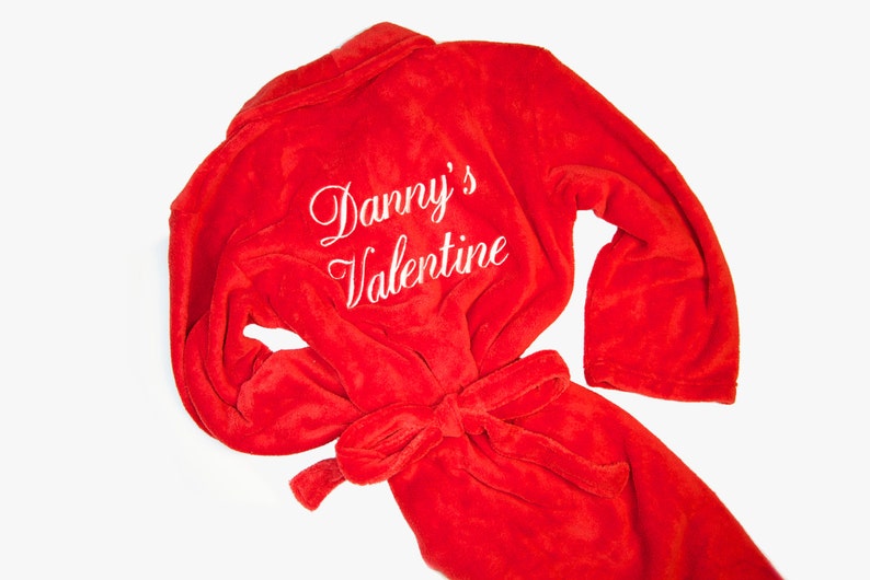 RED Spa Bathrobe His and Hers Mr. and Mrs Monogram Etsy