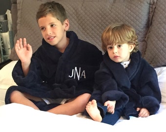 ON SALE! Children's Bathrobe, Boy's Robe, Girl's Robe, Kid's Bathrobe Size: Medium or Large - Monogrammed Robes by Wrapped in a Cloud