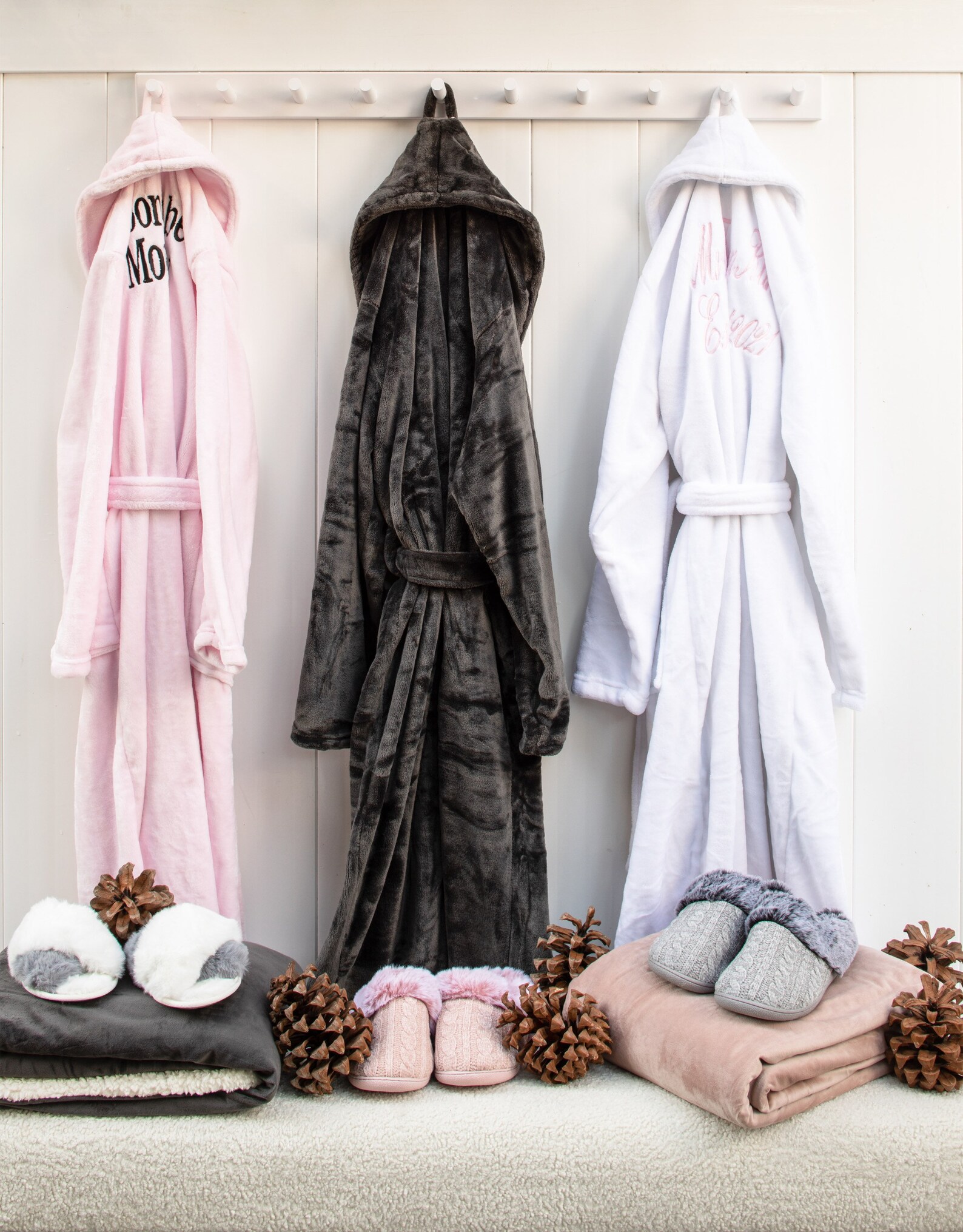 8 Color Options Plush Bath Robe Monogrammed His and Hers Robes, Mr. and Mrs. Robes, His and Hers