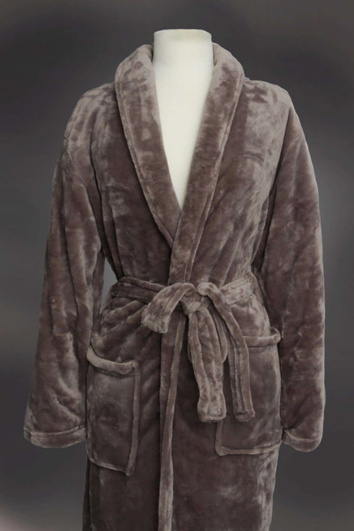 SILVER Plush Bathrobe Monogrammed His and Hers Robes, Mr. and Mrs. Robes, Anniversary Robes