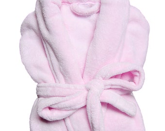 LIGHT PINK  Plush Bathrobe - Anniversary Gift, Bridal Robe, Bridesmaid Robe, Pink Robe, Bathrobes!