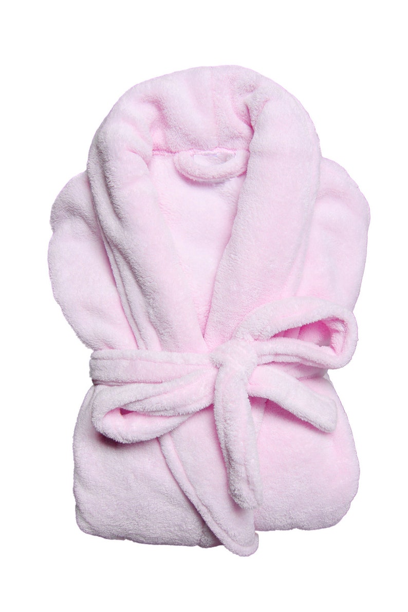 LIGHT PINK Plush Bathrobe Anniversary Gift, Bridal Robe, Bridesmaid