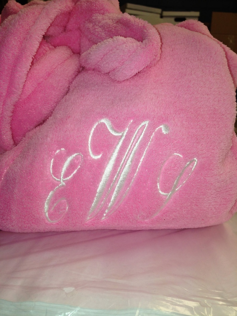Pink Bathrobe Bridal Robes Monogram Bathrobes Bride and Etsy