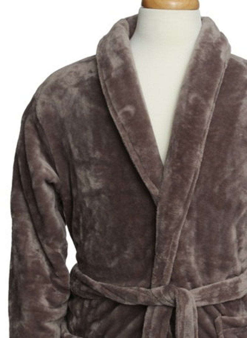 SILVER Plush Bridal Spa Robe Monogrammed His and Hers Robes Etsy