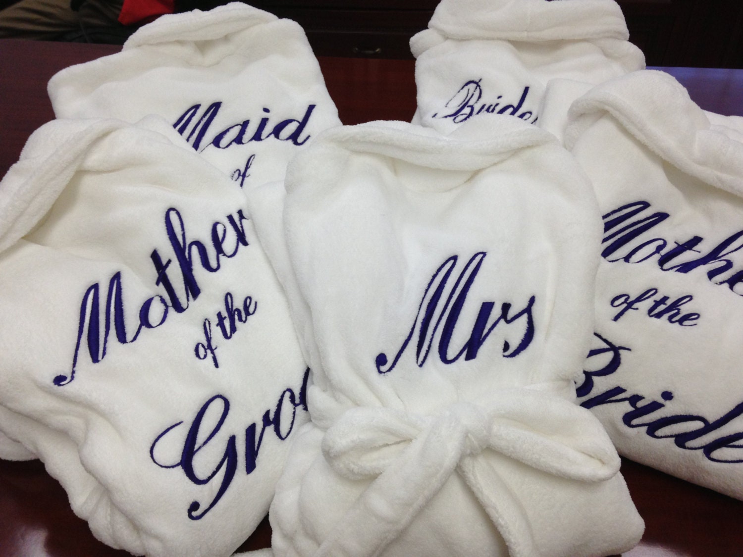 Set of 5 Monogrammed Bathrobes His and Hers Mr. and Mrs. Etsy