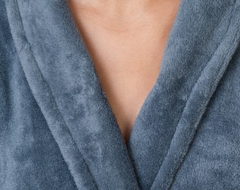 Wrapped In A Cloud Charcoal Gray Womens  bath /spa Robe - 100 Thread Colors to Choose From Monogram it!