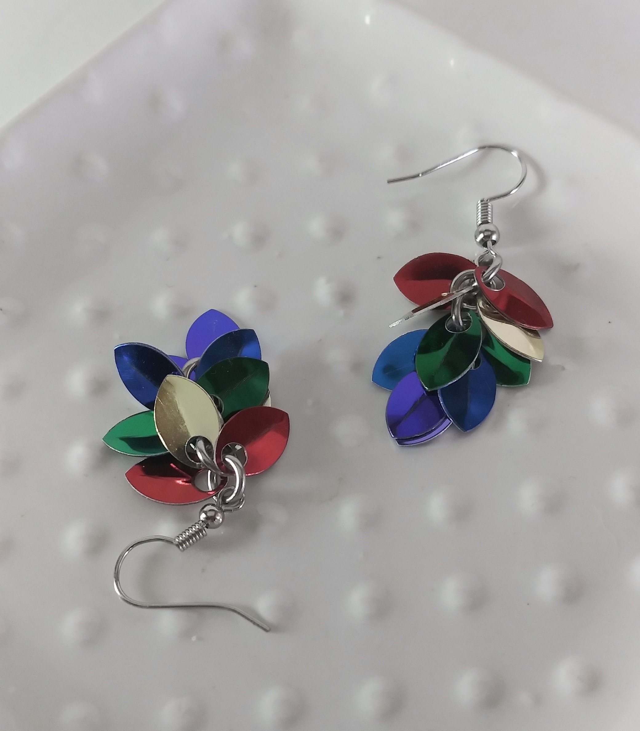 Rainbow Scalemaille Jewelry Pride Earrings Rainbow Jewelry - Etsy
