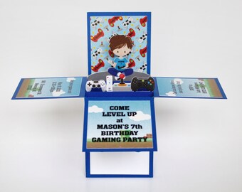 Video game party invitations, Gaming-themed birthday invites, Gamer birthday invitations, Virtual party invites, Video game birthday invites