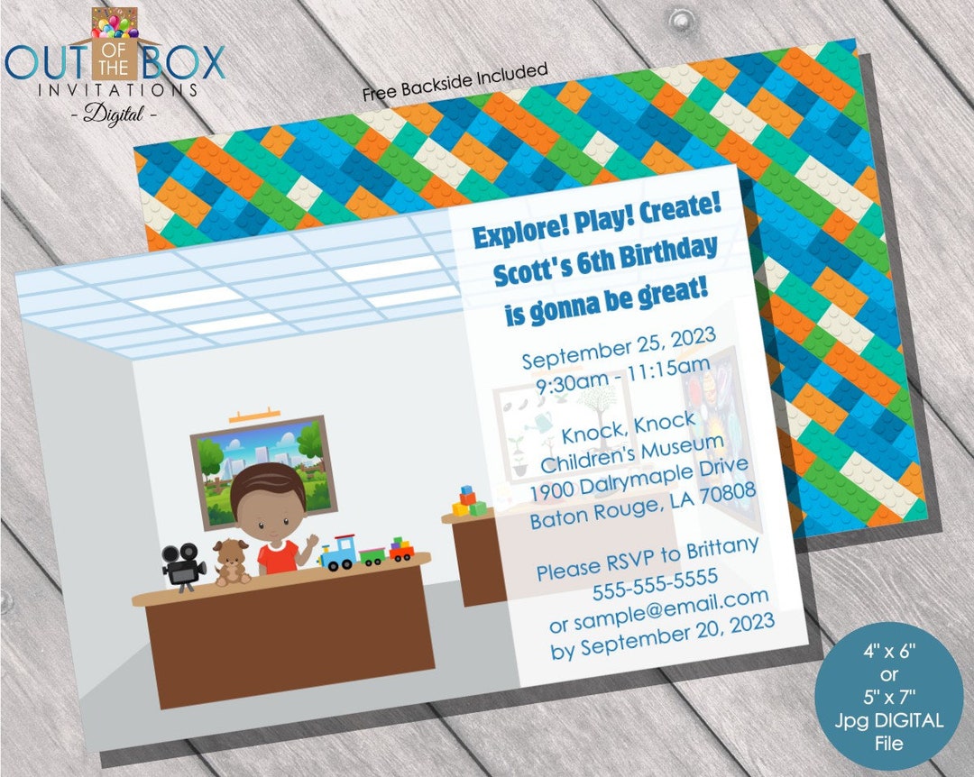 Children's Museum Invitation, Museum Invite, Museum Invitation, Museum ...