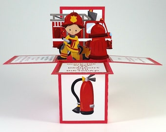 Firefighter birthday invitations, Fireman-themed birthday invite, Fire station birthday party, Hero party invite, Fire truck birthday invite