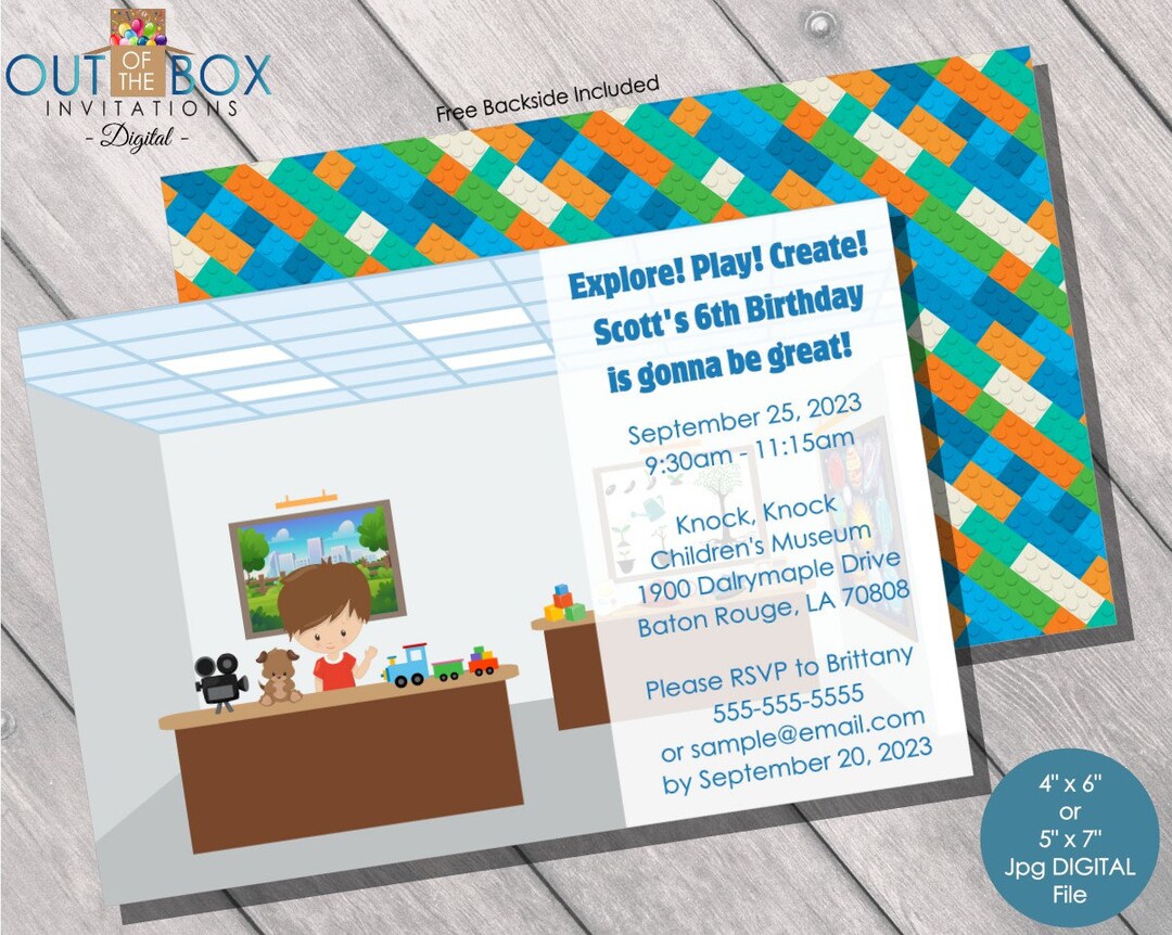 Children's Museum Invitation, Museum Invite, Museum Invitation, Museum ...