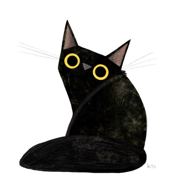 Scaredy Cats // 8 X 10 PRINT // Cute Black Kittens // Autumn -  Portugal